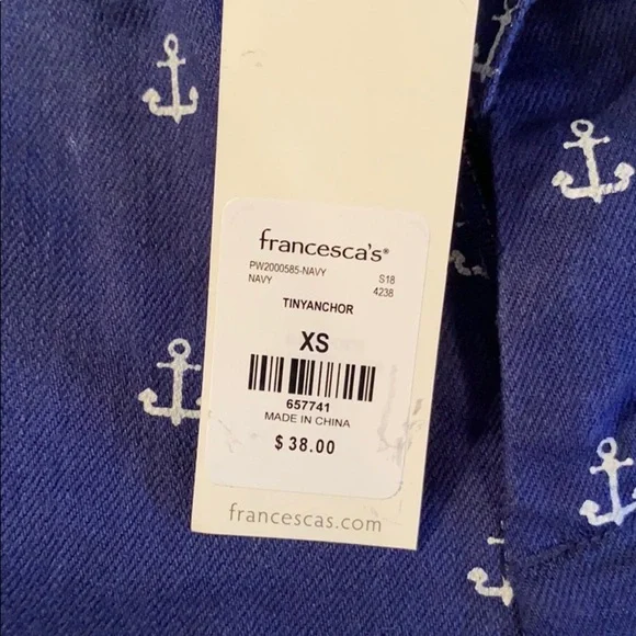 NWT FRANCESCA'S cute nautical shorts - size XS - Picture 3 of 4